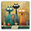 «Coffeehouse Cats», art mural sur toile tendue-1745202178