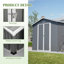 8 x 12 FT Large Metal Storage Shed with Aluminium Frame and Lockable Doors for Backyard, Garden, Patio and Lawn