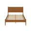 Lit plateforme Mid-Century moderne en bois avec finition chêne-114610291