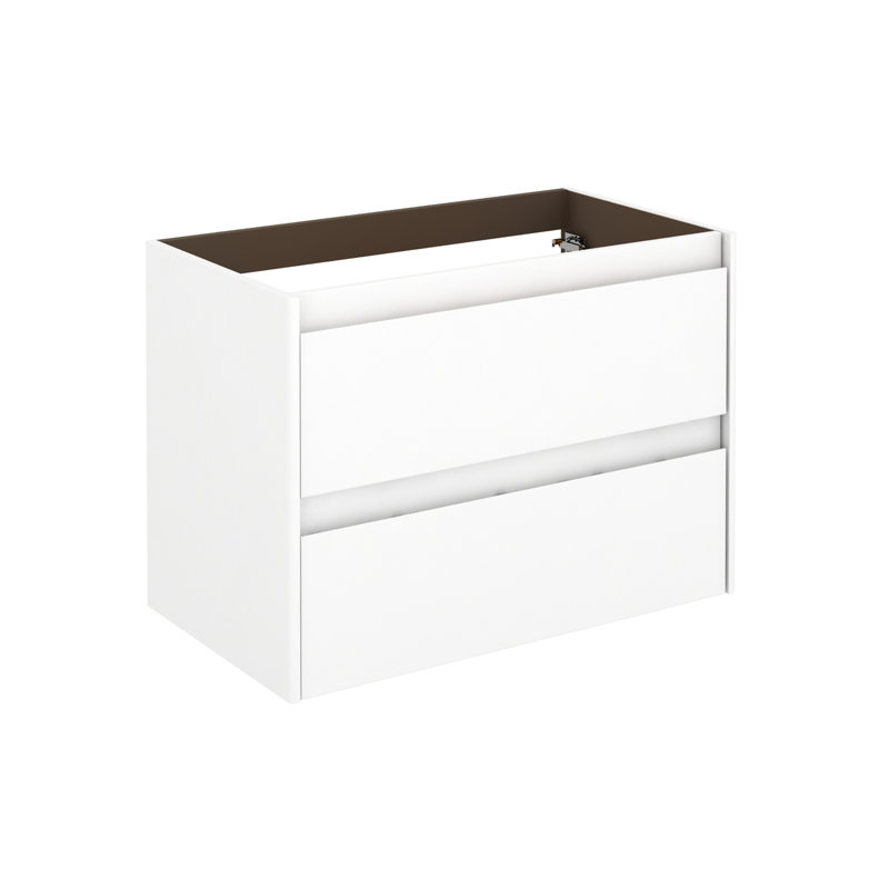 Ambra 31.1" Glossy White MDF Floating Bathroom Vanity Base