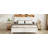 Wooden Bed with Charging Station Storage Headboard-607000854