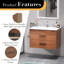 Ensemble de meuble-lavabo mural classique 30 po avec lavabo en céramique Classic