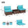 Aksh Wicker 2 - Person Patio Conversation Sets with Cushions