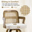 Upholstered Cane Back Counter & Bar Stool With Armrest-2118081898-2118081890