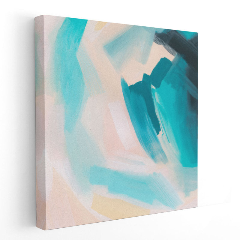 Aquamarine Turbulence II - reproduction d'art sur toile, H 24 po x l 24 po