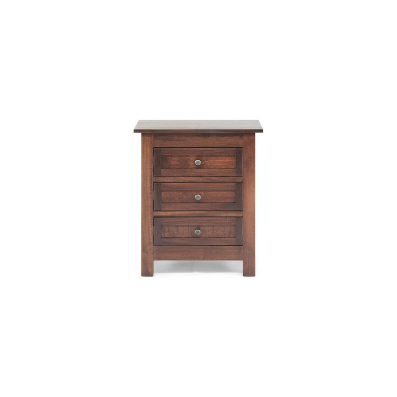 Bump 26'' W Solid Wood Nightstand, Light Brown