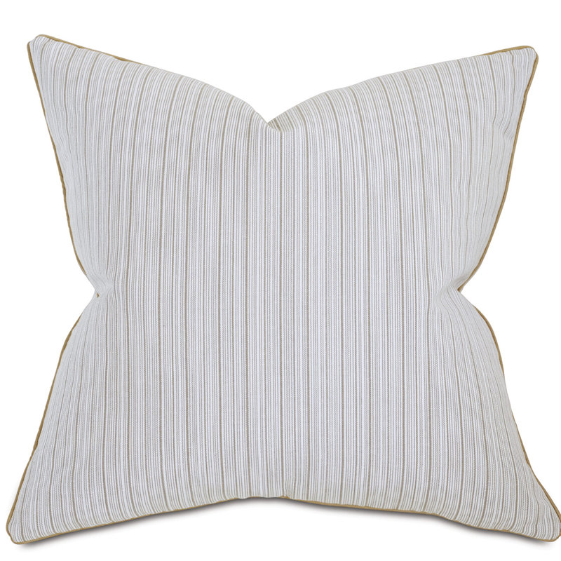 Fenton Striped Cotton Blend Reversible Throw Pillow