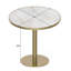 Table bistro ronde de 31,5 pouces avec plateau en faux marbre et plateau en métal robuste, facile à assembler, diamètre de la structure en métal robuste-929964079-929964114