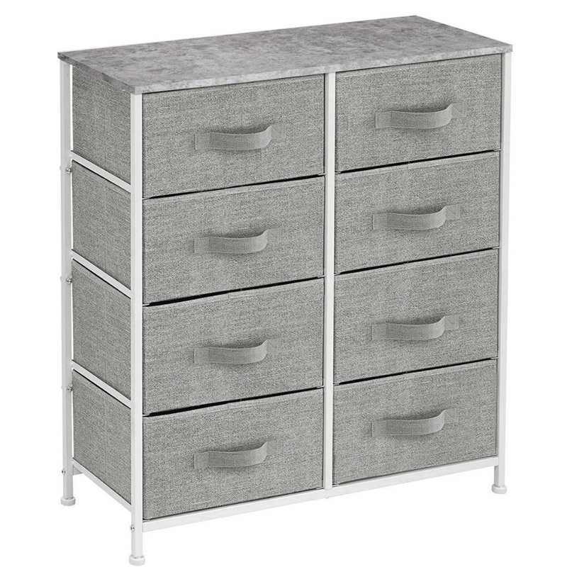 Commode à 8 tiroirs Sorbus, gris