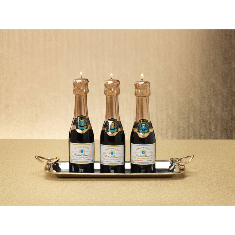 Mini bougie à petit flacon champagne