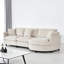 Canapé modulaire courbé 107 pièces 3 pièces avec 3 coussins décoratifs 107 po Chenille - Confortable et polyvalent pour les salons, les bureaux et les appartements-16166399