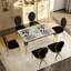 Chaise parsons en velours capitonné Magena