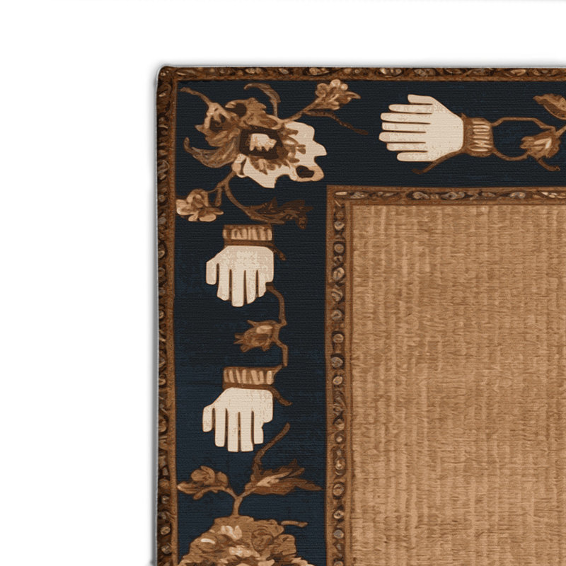 French Brown Indoor and Outdoor Area Rug, Rectangle 8' x 10'