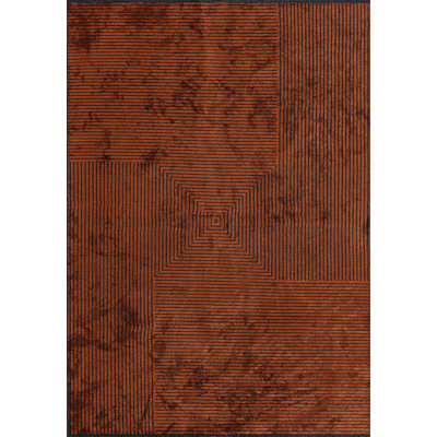 Tapis carré à motif géométrique Labrynth