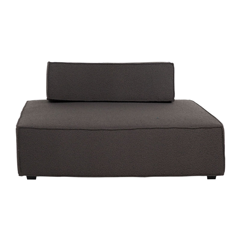 Fabric Side Chair in Beige, Charcoal