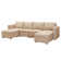 Dulvert 116" W 6 Piece Upholstered Modular Sectional Ottoman Sofa With Storage