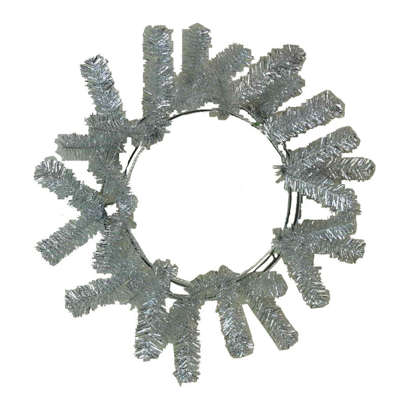 Couronne en métal 24 po, Argent, H 24 po x l 24 po x P 2,5 po