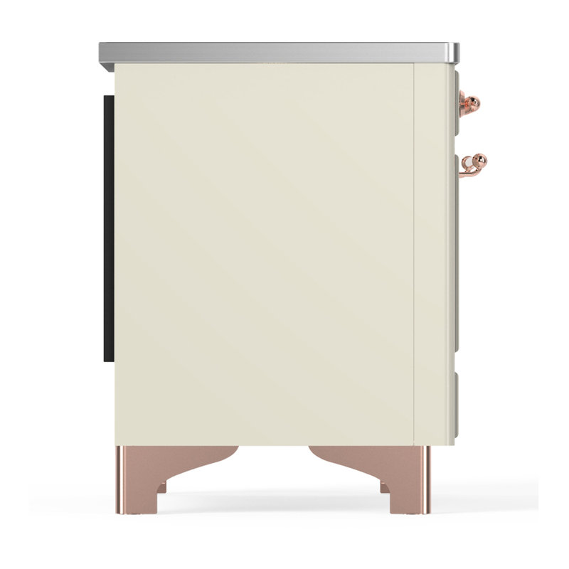 Majestic III Series 36 Inch Induction Range with 6 Induction Elements in Matte Graphite (Chrome Trim), Antique White, Copper