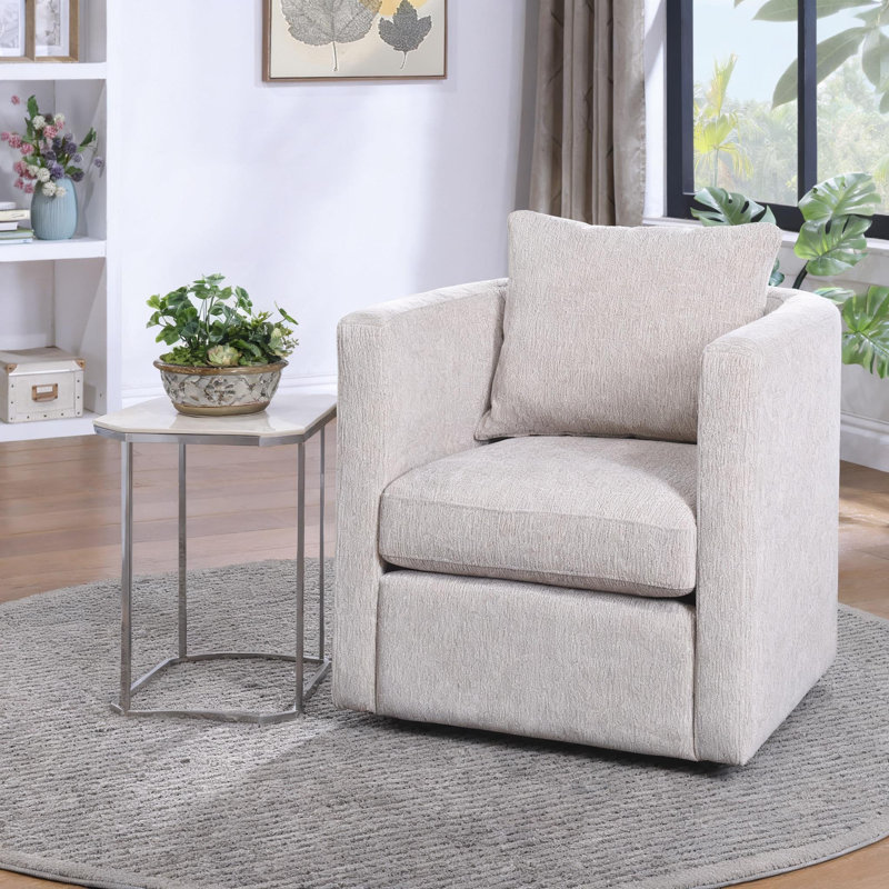Fauteuil demi-tonneau Modern, Beige