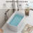 49" Acrylic Freestanding Soaking Bathtub, Square-Shape Japanese Soaking Hot Tub, Chrome Overflow And Quick Drain, Glossy White-120935504