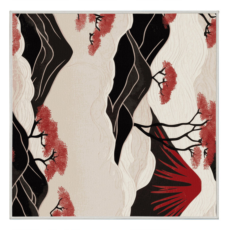 Sakura Reflections Rug, Square 5'