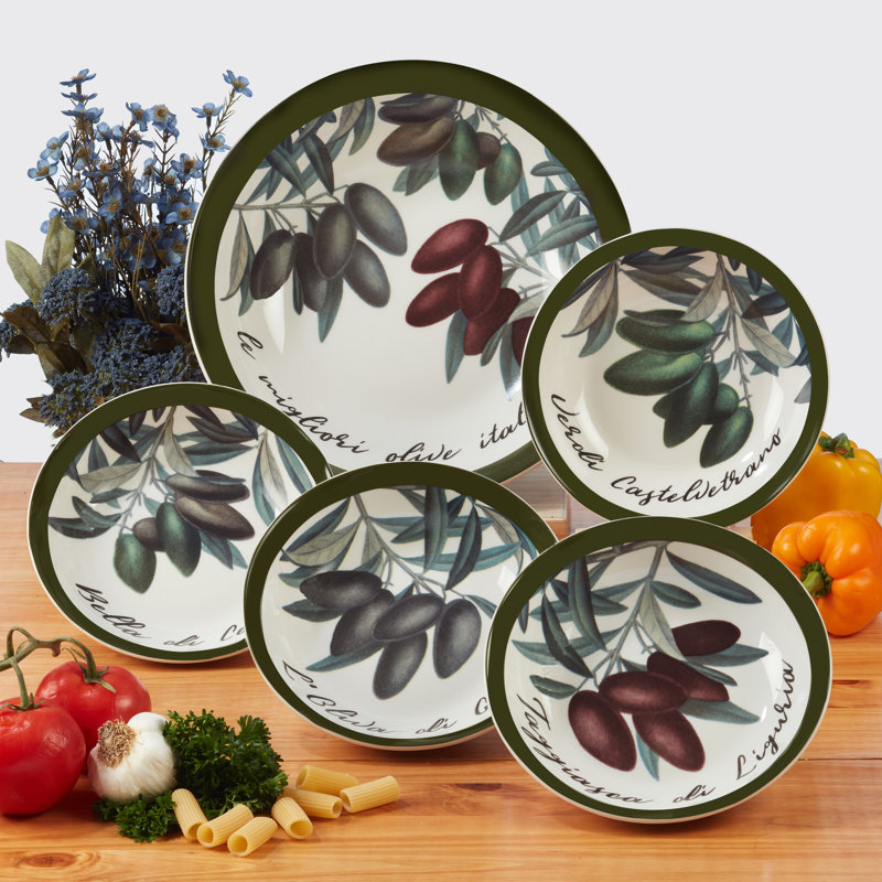 Certified International Olive D'italia 5Pc Pasta Set