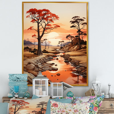 " Red Beige African Valley "