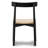 Hamm Solid Oak Dining Chair with Handwoven Rope Seat-1943144314