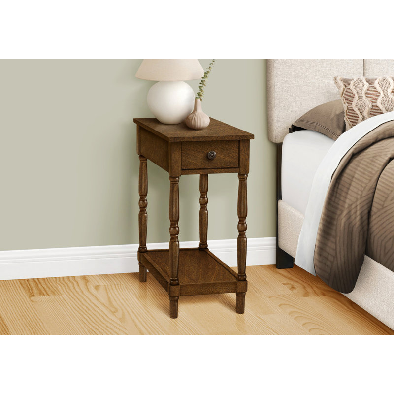 Table de chevet pour chambre à coucher, table de chevet, table d'appoint, table de bout, table d'appoint avec tiroir de rangement et tablette inférieure