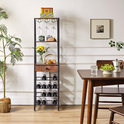 Berroa 16 Bottle Wine Bottle & Glass Rack