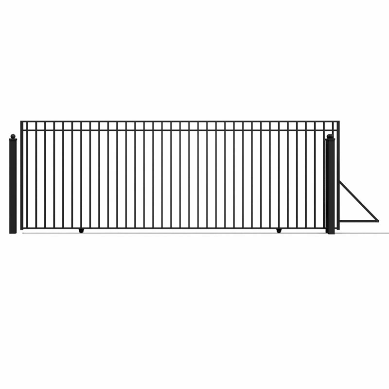 Barrière d'allée coulissante simple H 6 pi H Madrid, H 72,8 po x l 209,8 x P 1,58 po