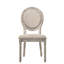 Chaises d'appoint en tissu brun clair (2 pièces) - finition chêne, base empilable, siège et dossier rembourrés, assise en caisson, pieds tournés, capacité de poids ovale de 220 lb, profondeur de 20 po, hauteur de 18 po et fabrication de bloc de chaise, 220 lb