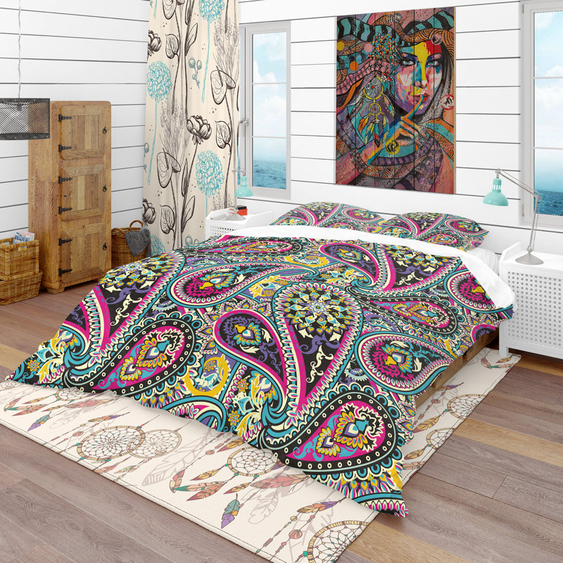 Ensemble de housse de couette en microfibre bleue, Housse simple + 1 taie décorative