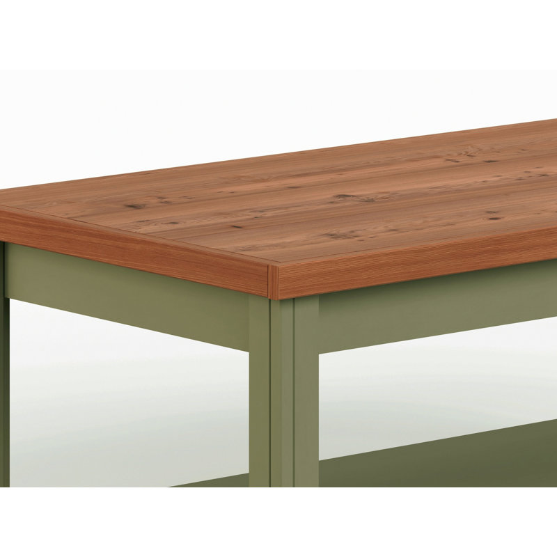Table basse avec une tablette inférieure, Vert
