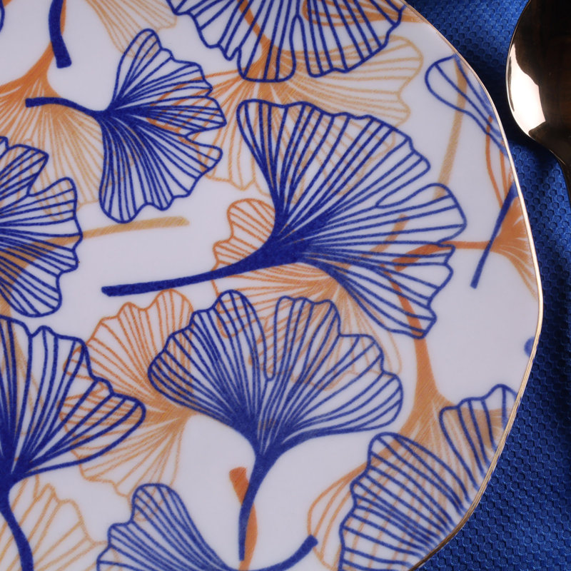 Dinner Set, Blue/Yellow