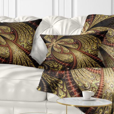 Coussin lombaire en fleur symétrique floral
