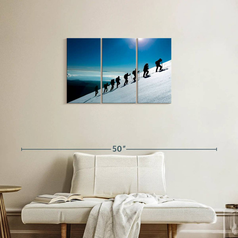 Uphill Winter Hike, 20" H x 33" W