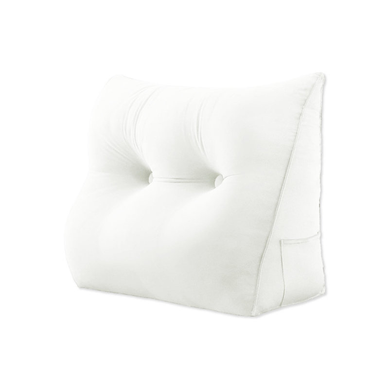 Wedge Reading Pillow, 50cm H x 80cm W, Beige