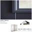Porte d'entrée en fibre de verre noire 36 po x 80 po avec verre trempé 6-Lite, cadre en vinyle et moulure de brique-115290466