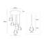 Lustre industriel en fer, finition noire, 18,5 po de diamètre x 42,9 po de hauteur | 5 x douilles E27 (40 W maximum) | Câble réglable 35,4 po | Conception moderne pour la maison et le bureau, solution d'éclairage élégante et durable