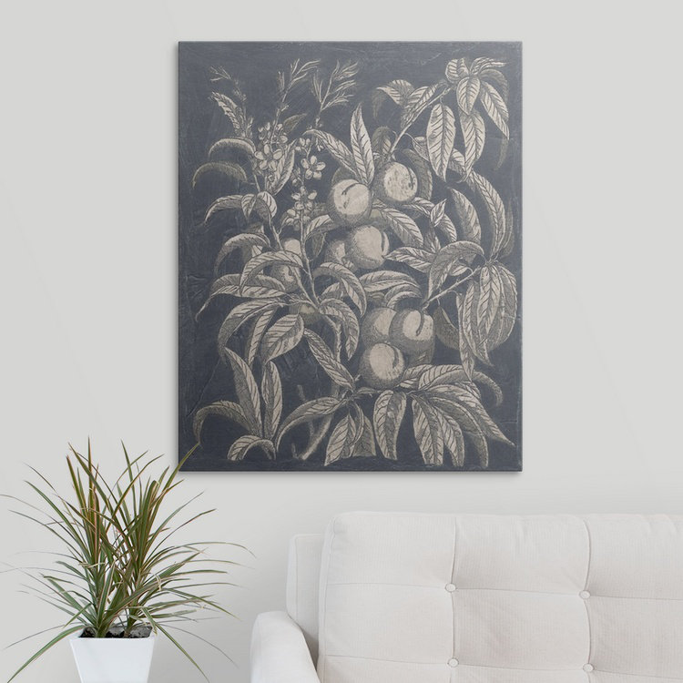 «Vintage Fruit and Floral II» par Megan Meagher, reproduction d'art, H 48 po x l 38 po x P 1,5 po, Toile