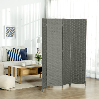 159.5cm W x 169.5cm H 4 - Panel Solid Wood Folding Room Divider