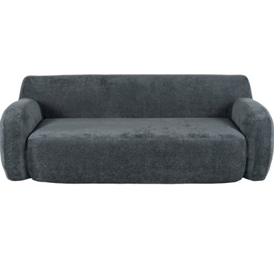 81.5" Curved 3 Apartment - Extra Large Seats, Gray , Sponge Padding, Stylish Design For Modern Living Compression With Shape Areas High Foam, Comfortable Seating