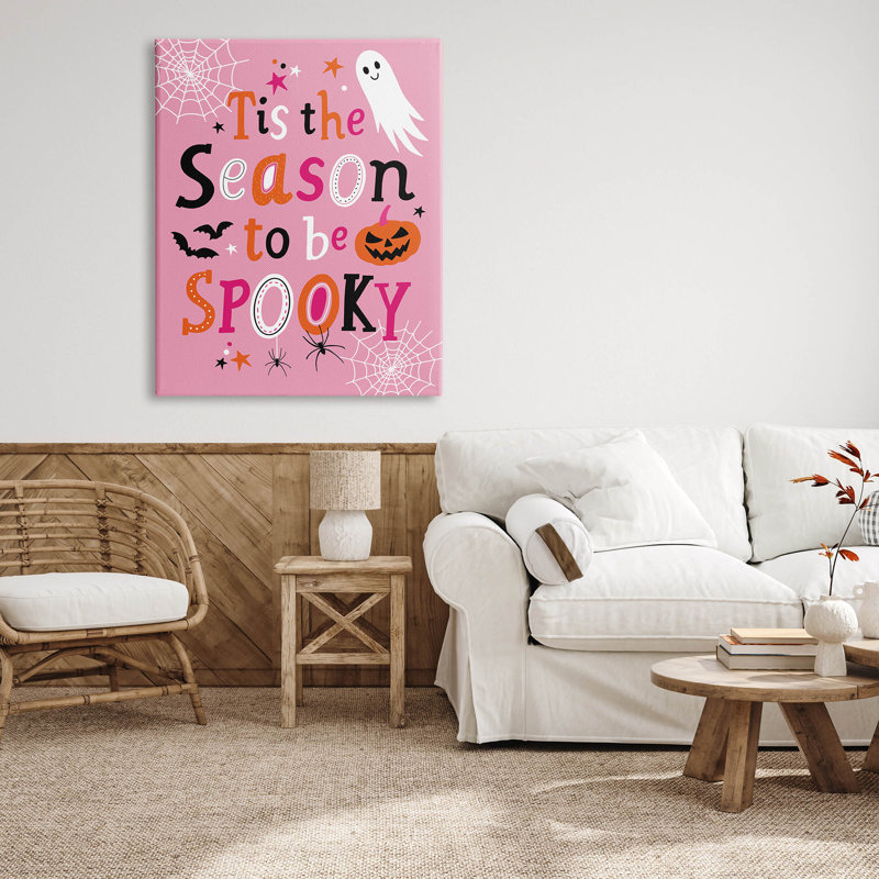 "Tis The Season To Be Spooky Ghost", art mural sur toile par Nina Seven, H 48 po x l 36 po x P 1,5 po