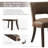 Faux Leather Upholstered Back Side Dining Chair (Set of 4)-588950989-589035968