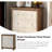  Rustic Farmhouse Dresser with Carved Leaves Pattern and 3 Drawers, White