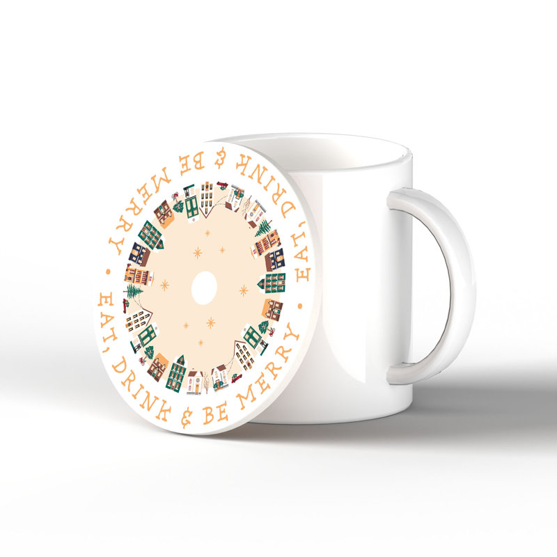 Carley Ceramic Round 1 Piece Coaster