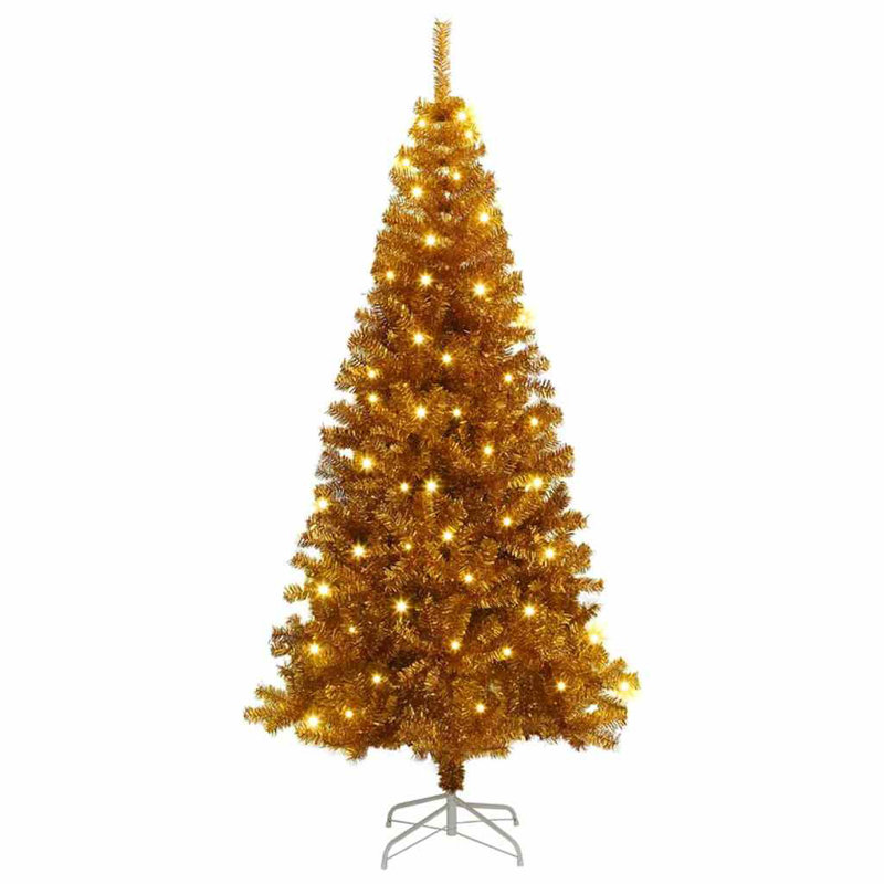 vidaXL Christmas Tree with 300 LEDs with Stand PVC, Brown