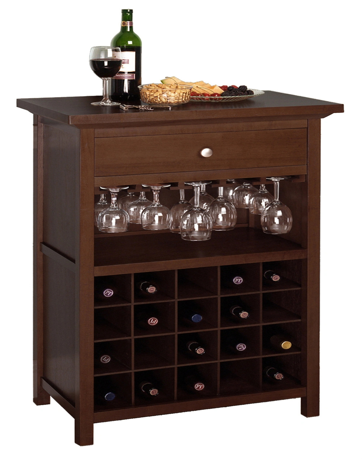 Red Barrel Studio® 26.6'' Solid Wood Wine Bar | Wayfair