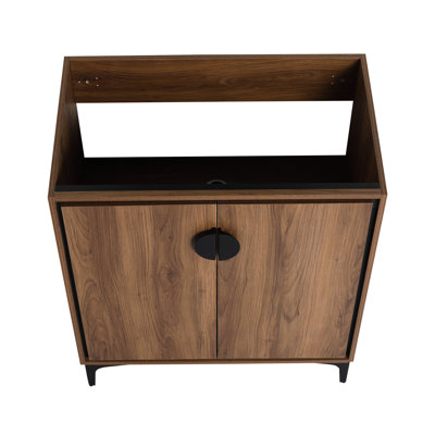 Meuble-lavabo de 30 po brun, 2 portes, bois d'ingénierie, extérieur, armoire American Design 30 po, 2 portes, revêtement résistant, brun, style